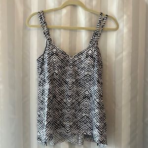 Black & white Tankini top NWOT